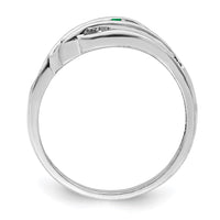 Sterling Silver Rhodium-plated Synthetic Family Jewelry Ring