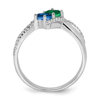 Sterling Silver Rhodium-plated Family Jewelry Mounting