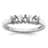 Sterling Silver Rhodium-plated Family Jewelry Mounting