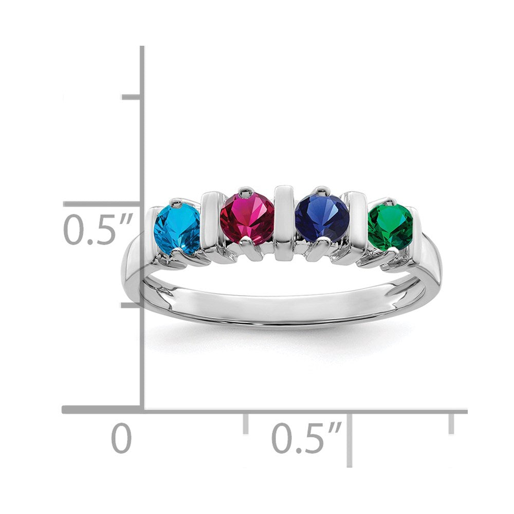 Sterling Silver Rhodium-plated Family Jewelry Mounting