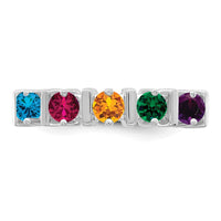 Sterling Silver Rhodium-plated Family Jewelry Mounting