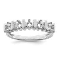 Sterling Silver Rhodium-plated Synthetic 5 Stone Mother's Ring