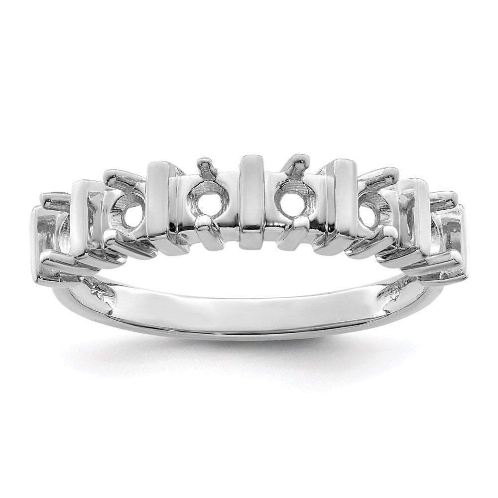 Sterling Silver Rhodium-plated Synthetic 6 Stone Mother's Ring