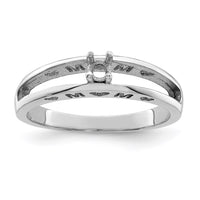 Sterling Silver Rhodium-plated 3mm Synthetic Family Jewelry Ring