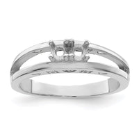 Sterling Silver Rhodium-plated 3mm Synthetic Family Jewelry Ring