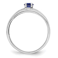 Sterling Silver Rhodium-plated Synthetic Family Jewelry Ring