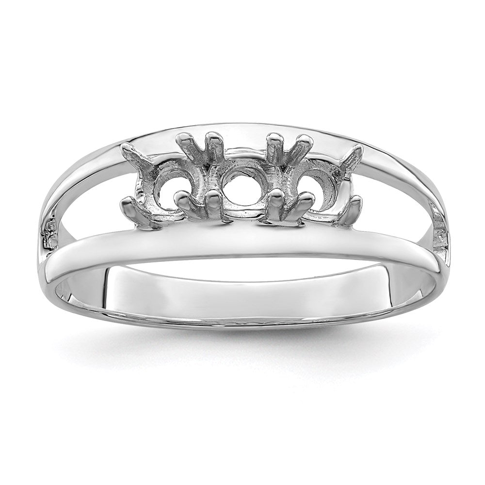 Sterling Silver Rhodium-plated Family Jewelry Mounting