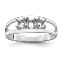Sterling Silver Rhodium-plated Synthetic 3 Stone Mother's Ring