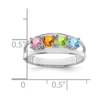 Sterling Silver Rhodium-plated Family Jewelry Mounting