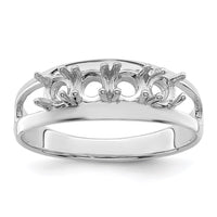 Sterling Silver Rhodium-plated Family Jewelry Mounting