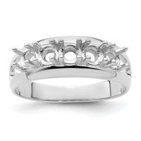 Sterling Silver Rhodium-plated Family Jewelry Mounting