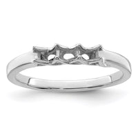 Sterling Silver Rhodium-plated Synthetic 3 Stone Mother's Ring