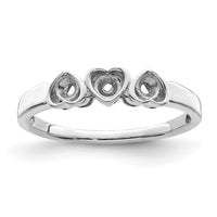 Sterling Silver Rhodium-plated Family Jewelry Mounting