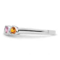 Sterling Silver Rhodium-plated Family Jewelry Mounting