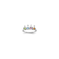 Sterling Silver Rhodium-plated Family Jewelry Mounting