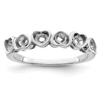 Sterling Silver Rhodium-plated Family Jewelry Mounting