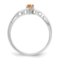 Sterling Silver Rhodium-plated Synthetic 1 Stone Mother's Ring