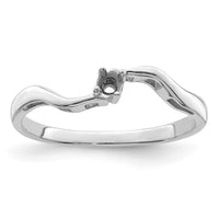 Sterling Silver Rhodium-plated Synthetic 1 Stone Mother's Ring