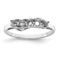 Sterling Silver Rhodium-plated Family Jewelry Mounting
