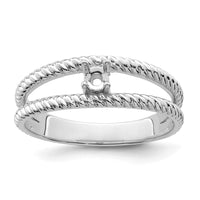 Sterling Silver Rhodium-plated Family Jewelry Ring