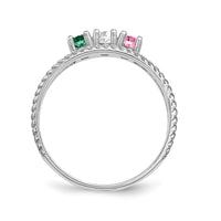 Sterling Silver Rhodium-plated Family Jewelry Mounting