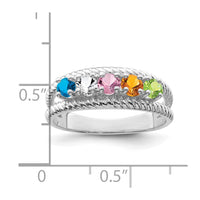Sterling Silver Rhodium-plated Family Jewelry Mounting