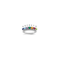 Sterling Silver Rhodium-plated Family Jewelry Ring