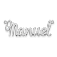 Sterling Silver/Rhodium-plated Birthstone Name Plate