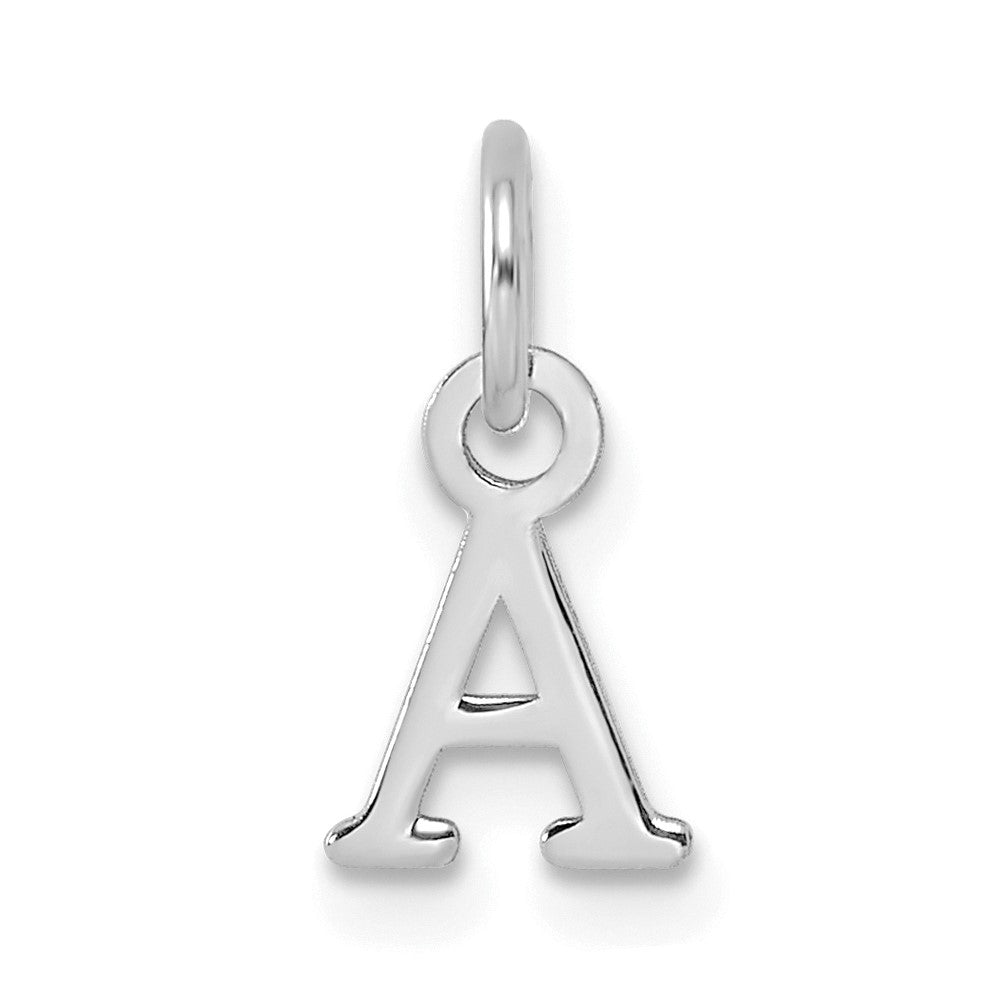 Sterling Silver Rhodium-plated Letter A Initial Charm