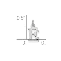 Sterling Silver Rhodium-plated Letter E Initial Charm