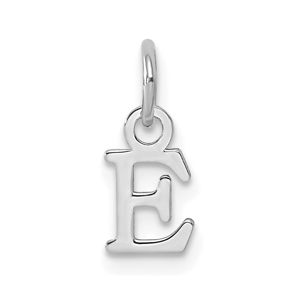 Sterling Silver Rhodium-plated Letter E Initial Charm