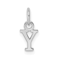 Sterling Silver Rhodium-plated Letter Y Initial Charm