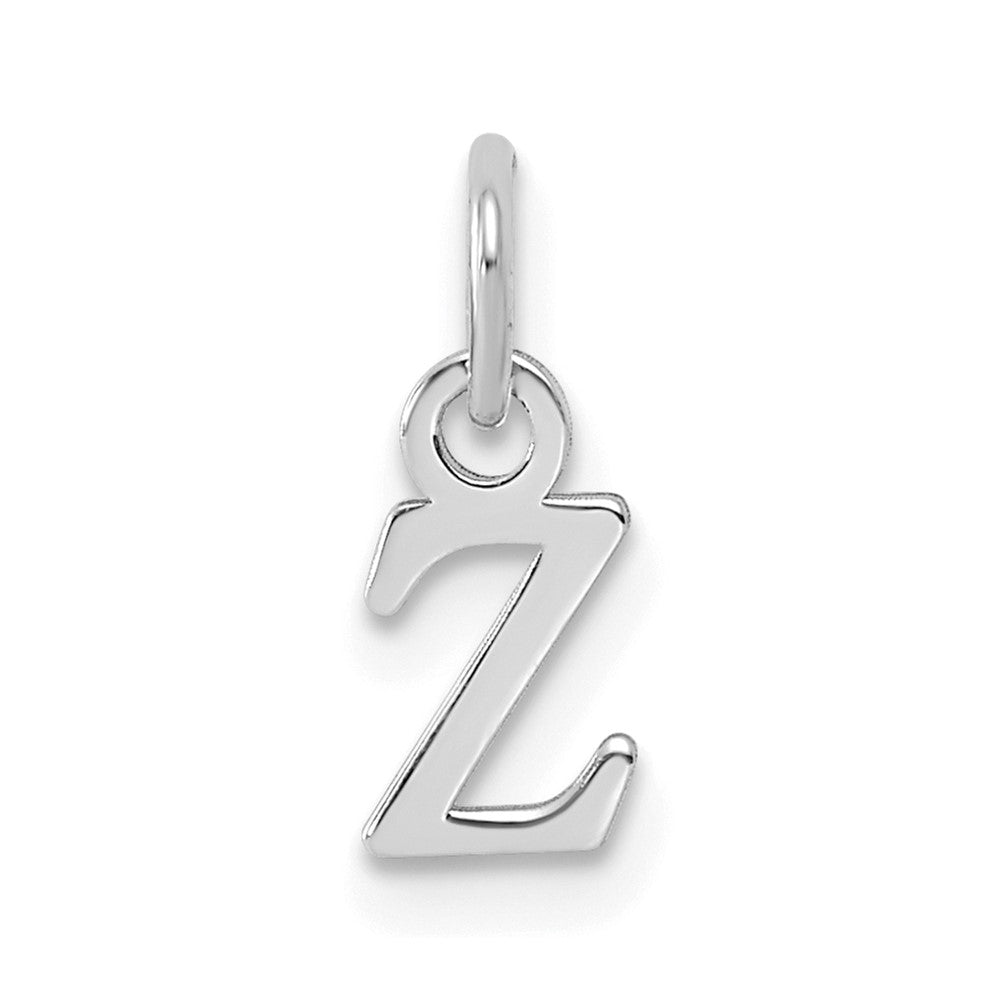 Sterling Silver Rhodium-plated Letter Z Initial Charm