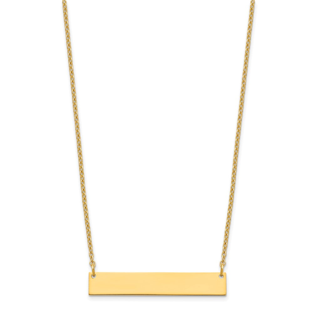 Sterling Silver/Gold-plated Medium Blank Bar Necklace