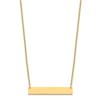 Sterling Silver/Gold-plated Medium Blank Bar Necklace
