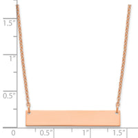 Sterling Silver/Rose-gold Medium Blank Bar Necklace