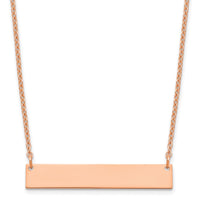 Sterling Silver/Rose-gold Medium Blank Bar Necklace