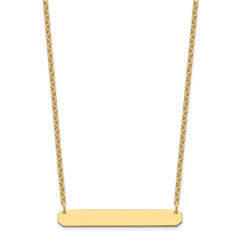Sterling Silver/Gold-plated Medium Blank Bar Necklace