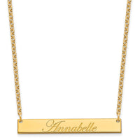 SS/Gold-plated Medium EDWARDIAN SCRIPT Bar Necklace