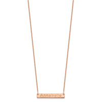 Sterling Silver/Rose-plated Small ARIAL ROUNDED Bar Necklace