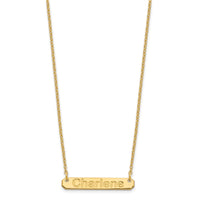SS/Gold-plated Small ARIAL ROUNDED Bar Necklace