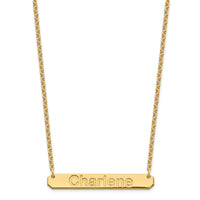 Sterling Silver/Gold-plated Medium ARIAL ROUNDED Bar Necklace