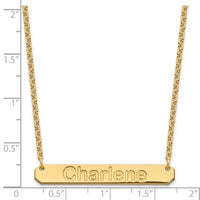 Sterling Silver/Gold-plated Medium ARIAL ROUNDED Bar Necklace