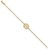 Sterling Silver/Rhodium-plated Monogram Bracelet