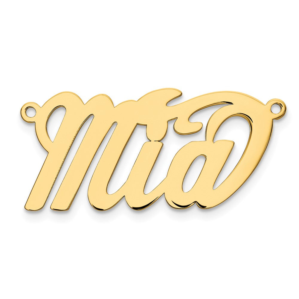 Sterling Silver/Gold-plated Polished Name Plate