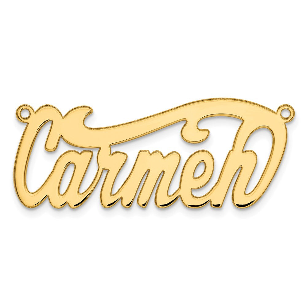 Sterling Silver/Gold-plated Polished Name Plate