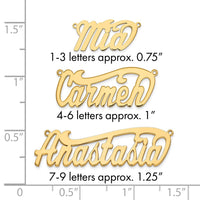 14k Yellow Gold Polished Name Plate