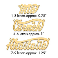 Sterling Silver/Gold-plated Polished Name Plate
