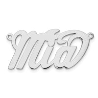 Sterling Silver/Rhodium-plated Polished Name Plate