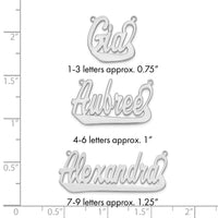 14k White Gold Underlined Name Plate